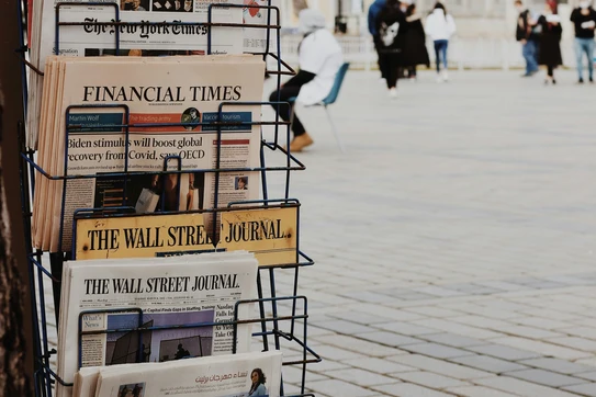 Newspapers in stand