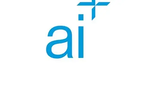 AI at Columbia Business School logo in blue lowercase letters with a plus above the i